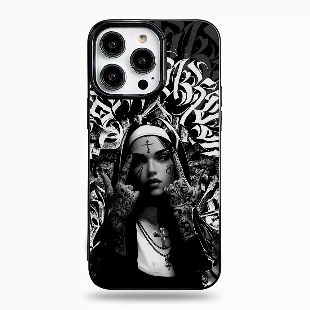 

Модный Чехол для Телефона Курящая Монахиня Для iPhone 17 Air 16 15 14 13 12 11 Pro Max Plus Mini SE2020 2022 Защита от Отпечатков Пальцев Прочный Чехол iPhone SE (2020)