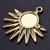 6Pcs Heart Sun Angle Pendants Base Flat Bails Round Stainless Steel Charms For Jewelry Making Supplies Diy Enamel Stone Crystal