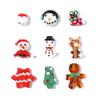 2pcs/lot Colorful Christmas Lampwork Beads Cute Santa Claus Snowman Elk Glass Beads For DIY Handmade Bracelet Christmas Gift