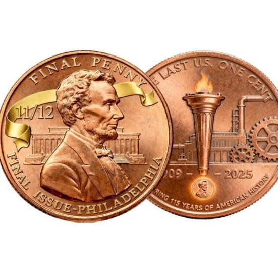 Yousheng Final Penny Collectible Coin Double-Sided Carved The Last Penny Tribute Token Souvenir Coin History Buffs Collectors Keepsake Gift