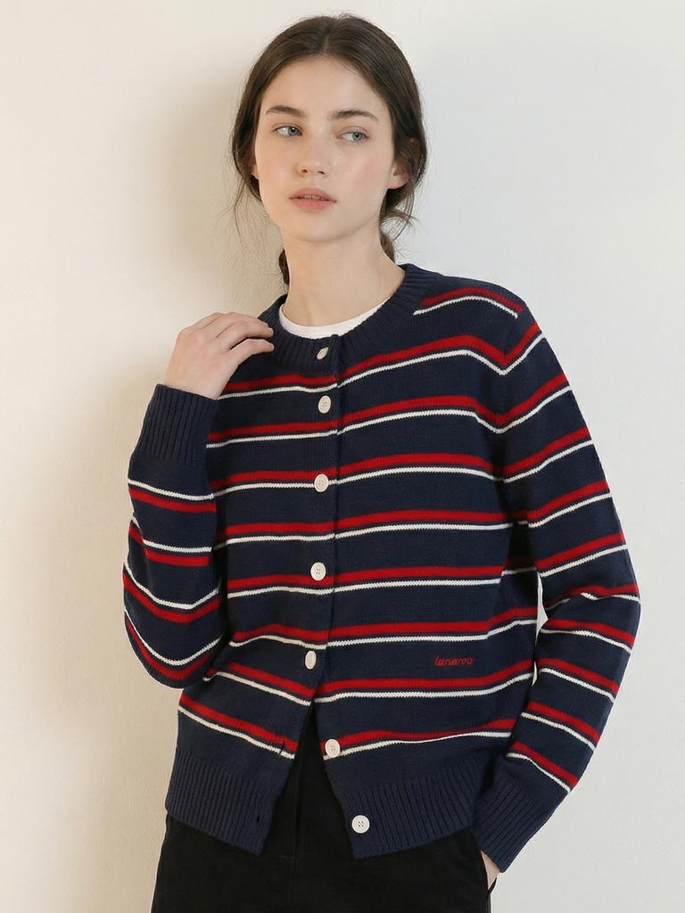 Leneoro Lumen Stripe Cardigan (3 Colors)