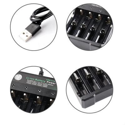 Rechargeable Lithium Batteries1/2/4 Slots AC 110V/220V 18650 Battery Charger Black For 14500 14650 16650 18350 18500 18650 3.7V