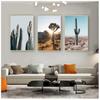 Art Print Painting Decorative Picture Home Decor Desert Cactus Canvas Poster Nordic Style Landscape Nature Joshua Tree Wall