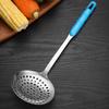 Stainless Steel Spatula Kitchenware Set for Household Kitchen Double-color Handle Stir-frying Spatula Cooking Soup Spoon, Large Strainer