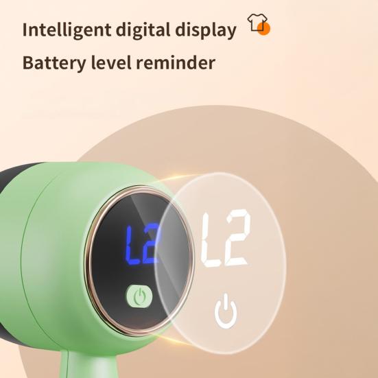 Lint Trimmer Fabric Shaver Electric Lint Remover with 6-Blade Cutter Display Rechargeable USB Adjustable Speed LED
