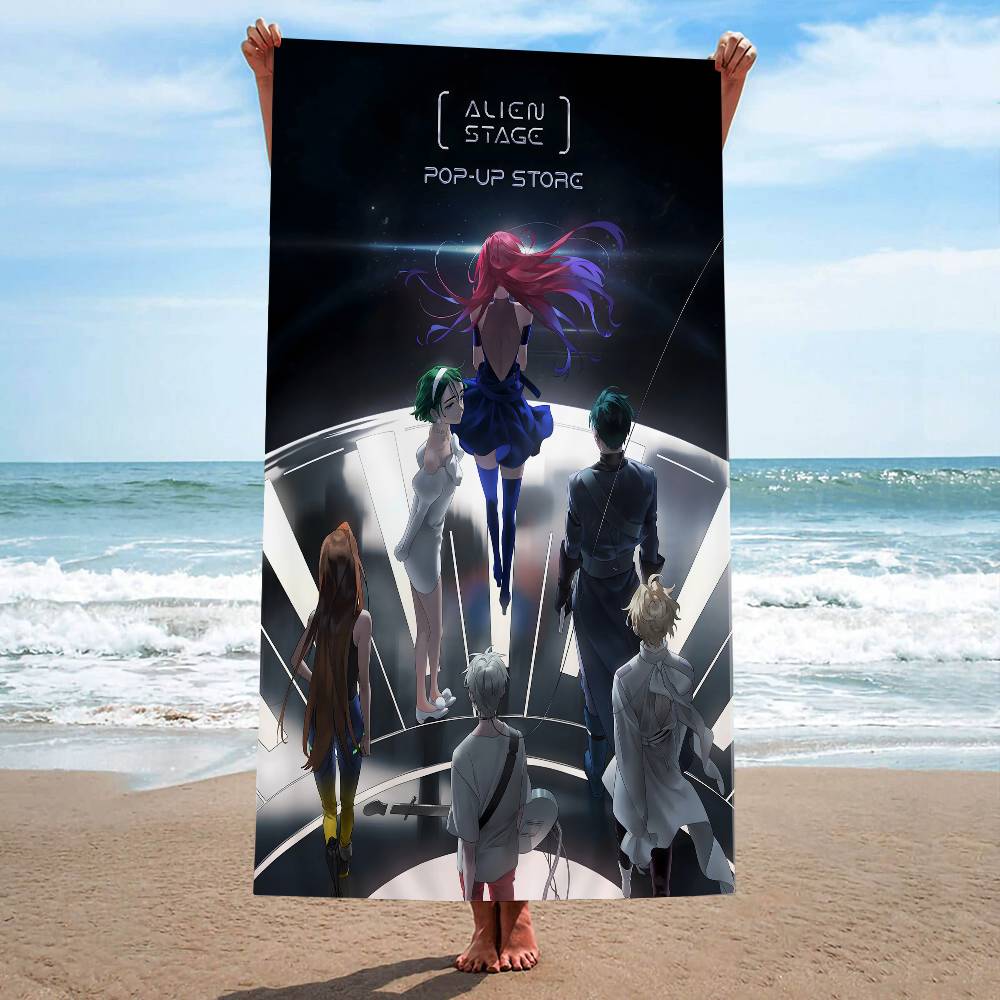 Anime Pop a-ALIEN STAGE Microfiber Blanket Quick Drying Beach Towels Oversized Printing Super Absorbent Pool Towel Blanket