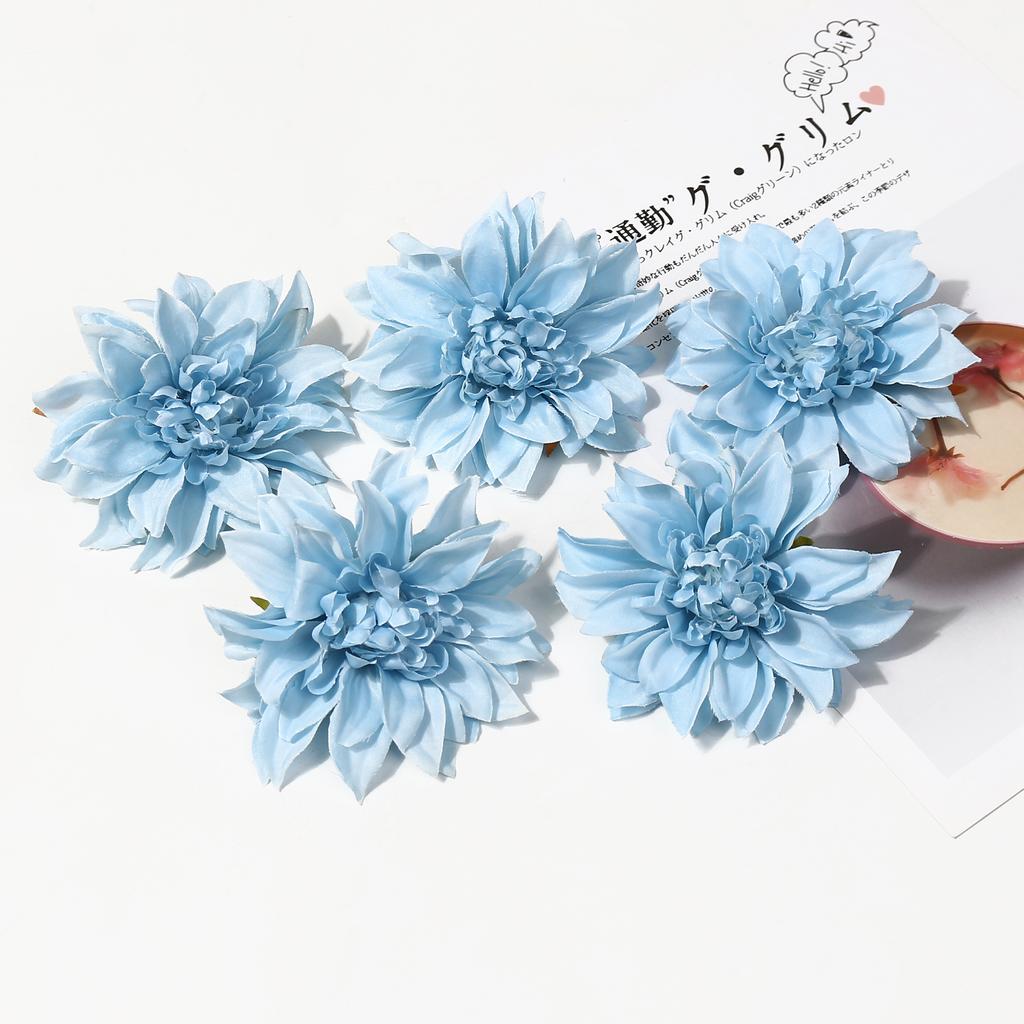 5/10 Stück 9cm Künstliche Dahlie Seidenblumenköpfe Simulierte Blume Heim Zimmer Dekoration Hochzeitsdekoration DIY Kranzzubehör