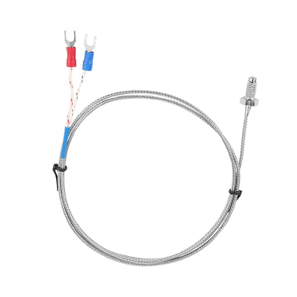 M6 Screw Fine Thread Type K Thermocouple Temperature Sensor Wire 0-400 celsius  (1 m)