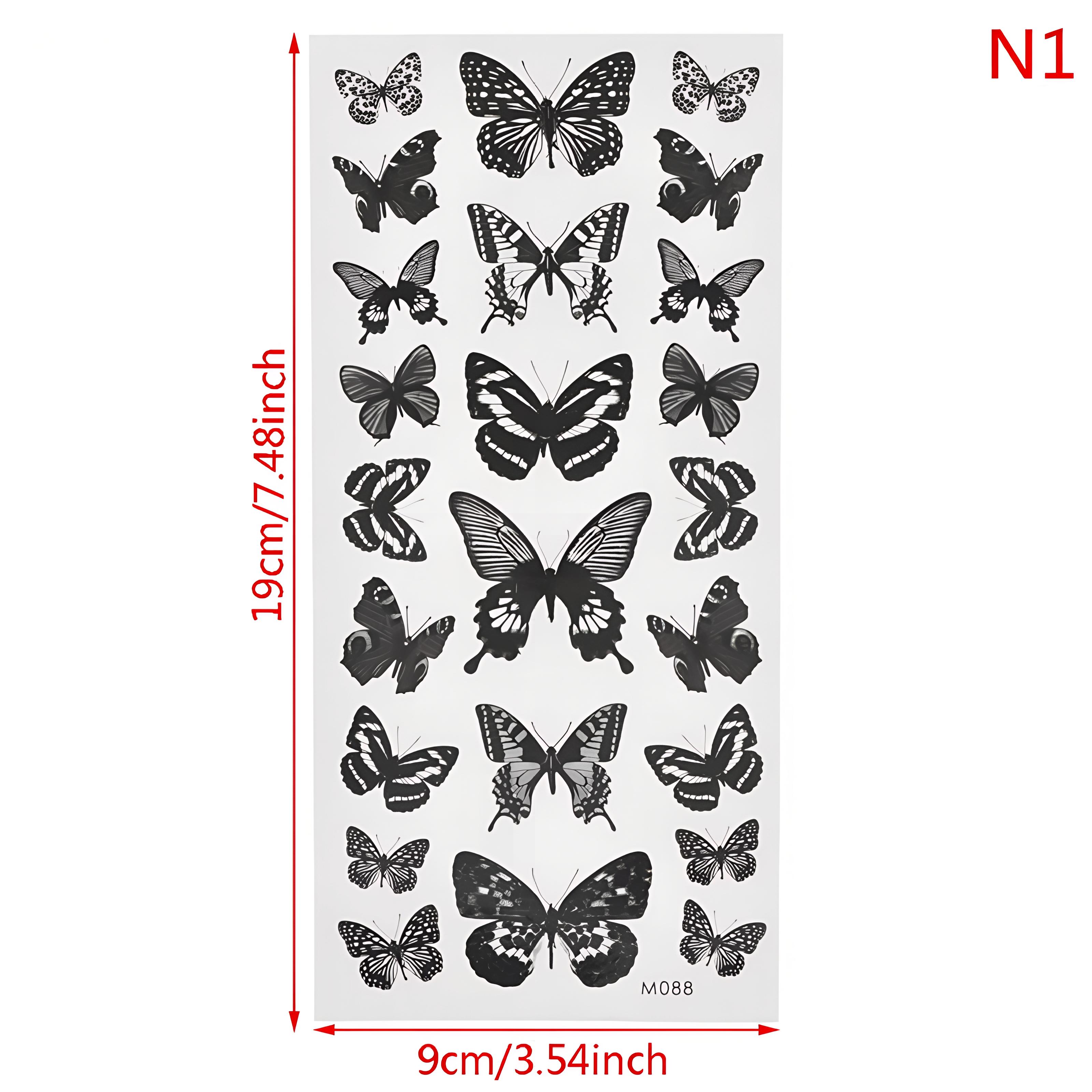 

1 лист водонепроницаемая временная татуировка наклейка 3D бабочка поддельная татуировка нога рука искусство