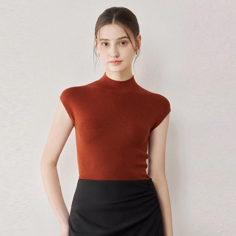 Le Ka Sha Women's High Neck Wool Knit Slimming Base Layer