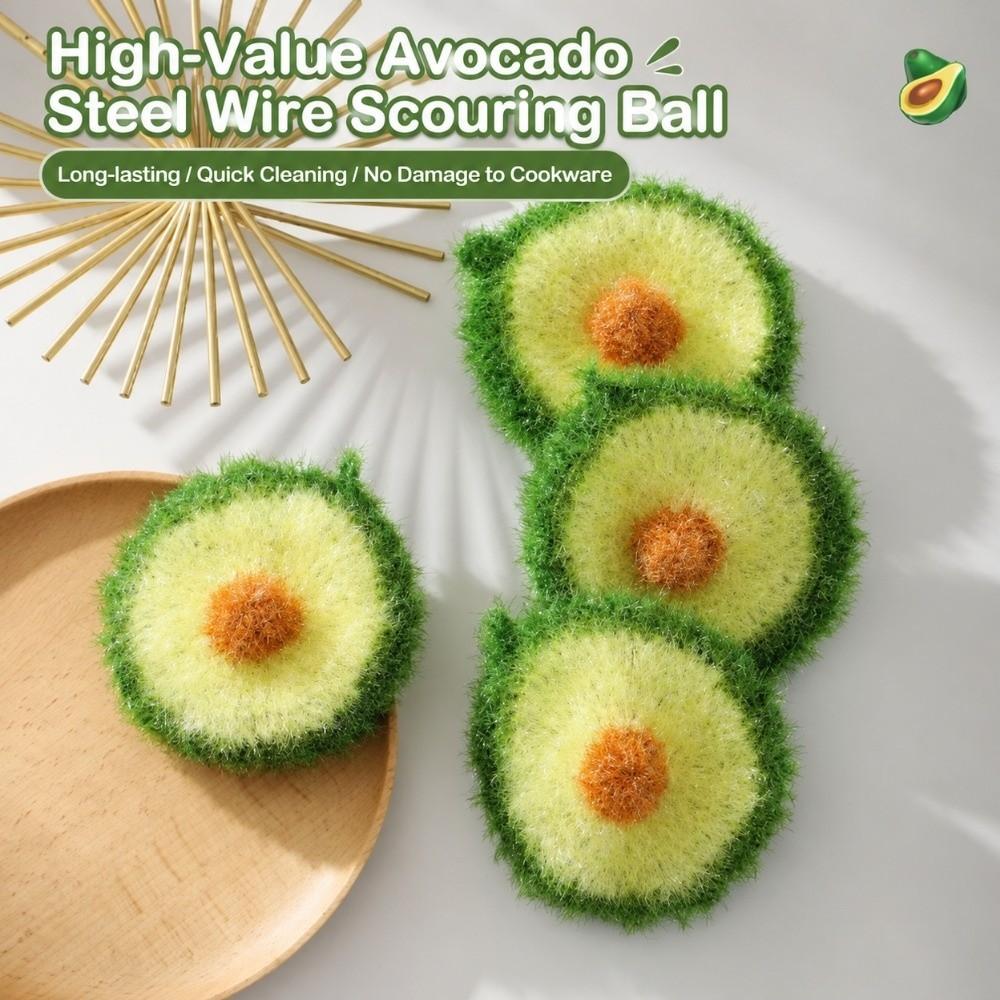 Cute Kitchen Cleaning Cloth Green Pink Scouring Pad Dishwashing Sponge Kitchen Essential