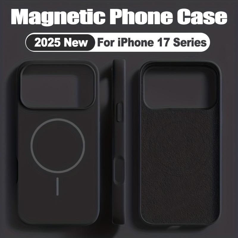 Silicone Liquido Per Custodia Magsafe Per iPhone 17 Pro Max 17Pro Air Originale Magnetica Ricarica Wireless Protettiva Morbida