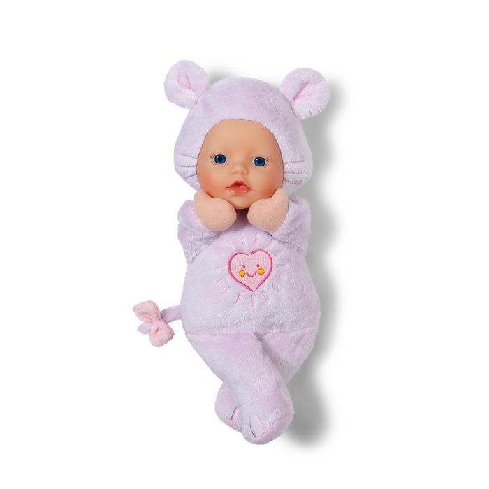 Poupon - BABY BORN - Poupon Souris - Petites oreilles douces et poches pour les doigts - 26 cm - Nouveau-né