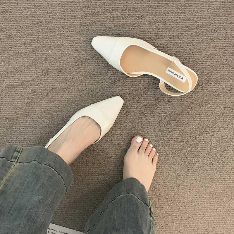 Summer Gladiator Cover Toe Women Sandals Shoes Fashion Shallow Slip On Ladies Casual Low Heel Sandalias