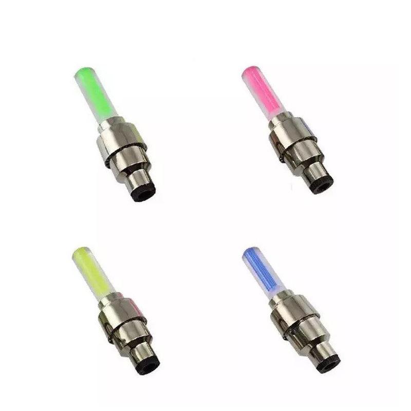 Fahrrad LED Speichenlicht: Farbiges leuchtendes Ventilkappen für Mountainbike-Nachtfahrten