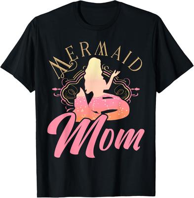 Mermaid Mom Mermaid Birthday Party Family Matching Mermom T-Shirt