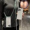 Clear Strap Case For iPhone 17 16 15 13 12 11 14 Pro Max Mini XR X XS Max Plus Air Crossbody Lanyard Cord Plastic Acrylic Cover
