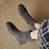 Fashion 2025 NEW Autumn Women Boots Sheep Suede Leather Women Shoes Round Toe Low Heel Shoes Slip-on Chelsea Boots Zipper Short Boots