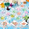 100/50Pcs Miniature Sting Ray Figurines Sculpture Realistic Resin Sting Ray Cake Topper Mini Sting Ray Sea Animal Figurine