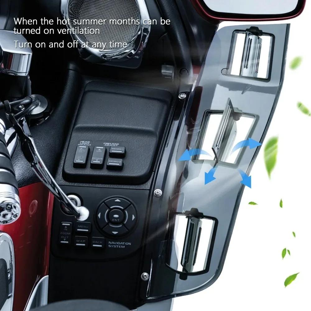 New Motorcycle Windshield Wind Side Deflector Handshield Front Wind Deflector For Honda Goldwing GL1800 Gold Wing GL 1800 F6B