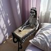 Yousheng Halloween Skull Ornament, Resin Skeleton Shape 3D Printed Figure, Portable Desktop Skull Figurine Tabletop Party