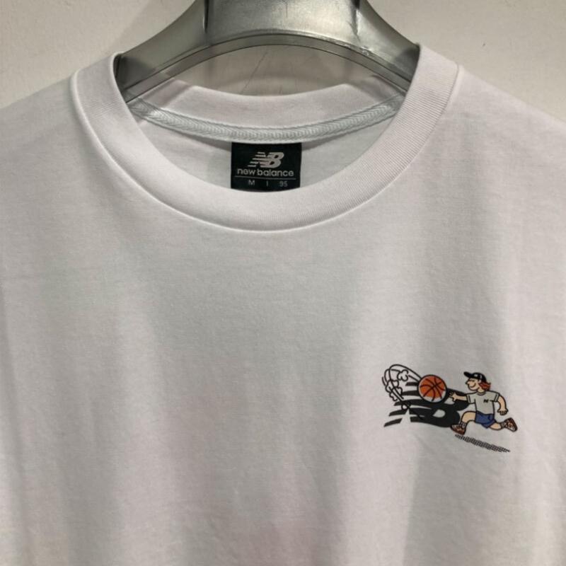 New Balance Nb Boy Basketball Lettering Short Sleeve Tee Nbnef21543 White