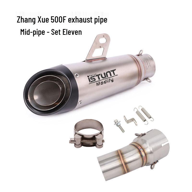 Zhangxue 500F Motorcycle Retro Mid-Pipe Tailpipe