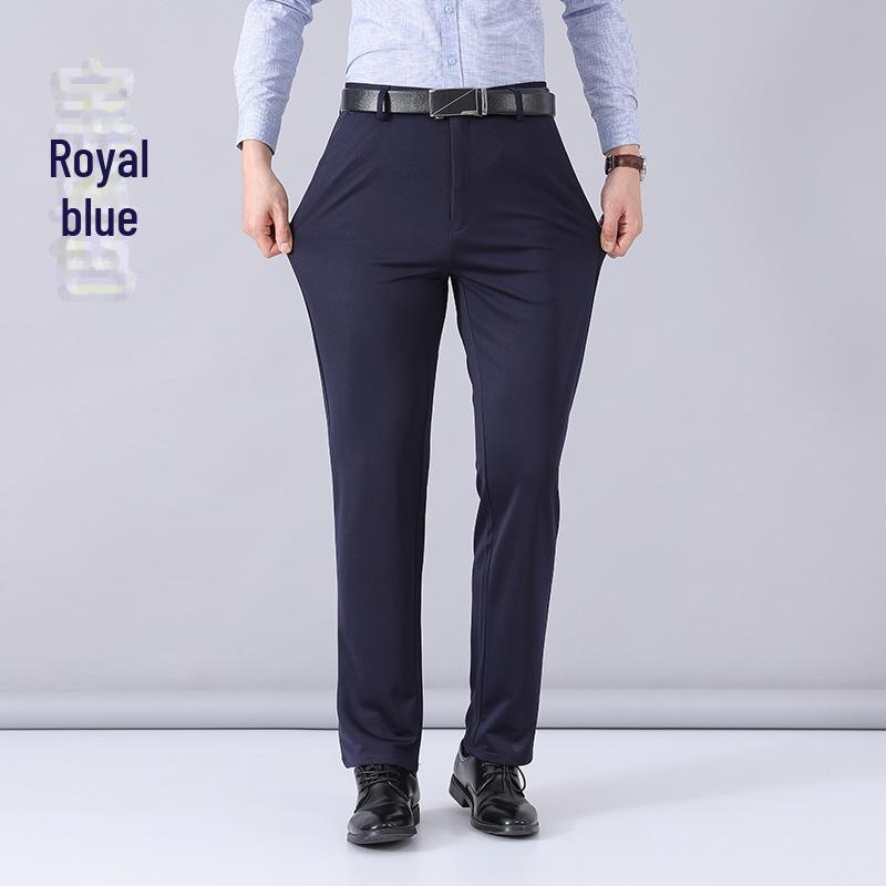 

Мужские летние эластичные черные повседневные деловые брюки 36 синий