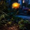 Solar Powered Artificial Flower Garden Light Outdoor Decorative Yard Lamp with Stake for Lawn Patio Pathway Landscape Lighting