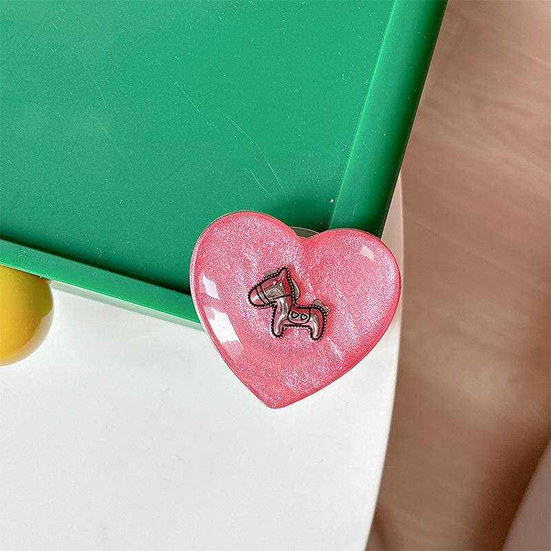 Creative Desktop Phone Airbag Holder Wind Paste Magnetic Glitter Heart Ring Girl Small Fresh