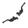 1 Pair Motorcycle Brake Clutch Lever Aluminum Alloy Anodized Short Adjustable Brake Handle Levers Set Replacement for
