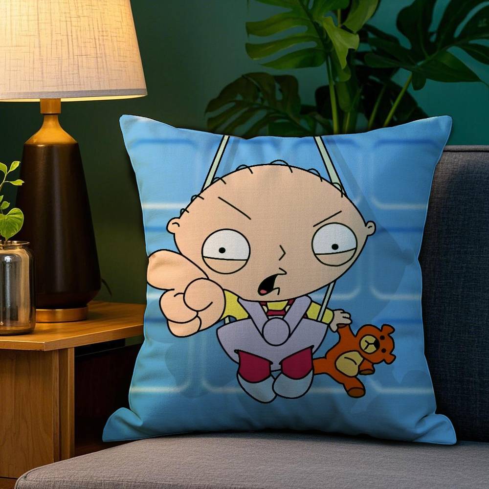 Cartoon F-Family G-Guy Pillow Case Sofa Living Room Bedroom Double-sided Printing Square Cushion Nap Time Pillow Case