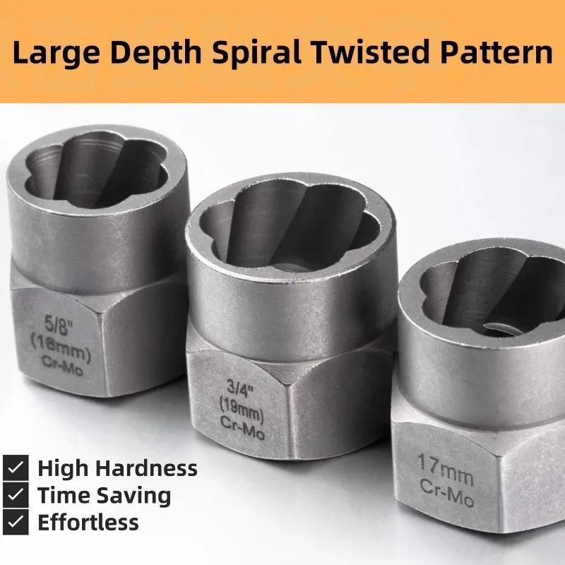 Professional 14pc Impact Bolt Extractor Set 1 4 3 8 Drive SAE Socket Anti Slip Remover for Stripped Nuts Screws W Adapter Tool