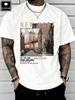 Casual Streetwear Street View Of Brooklyn New York High Quality ClothingT-Shirt Heavy T ShirtCasual