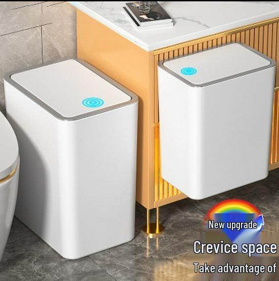 2024 Wall-Mounted Trash Can with Lid for Narrow Spaces - Perfect for Bathroom, Kitchen, or Living Room