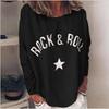 Nuovo Pullover da Donna Autunno e Inverno con Stampa Diamanti Girocollo a Maniche Lunghe