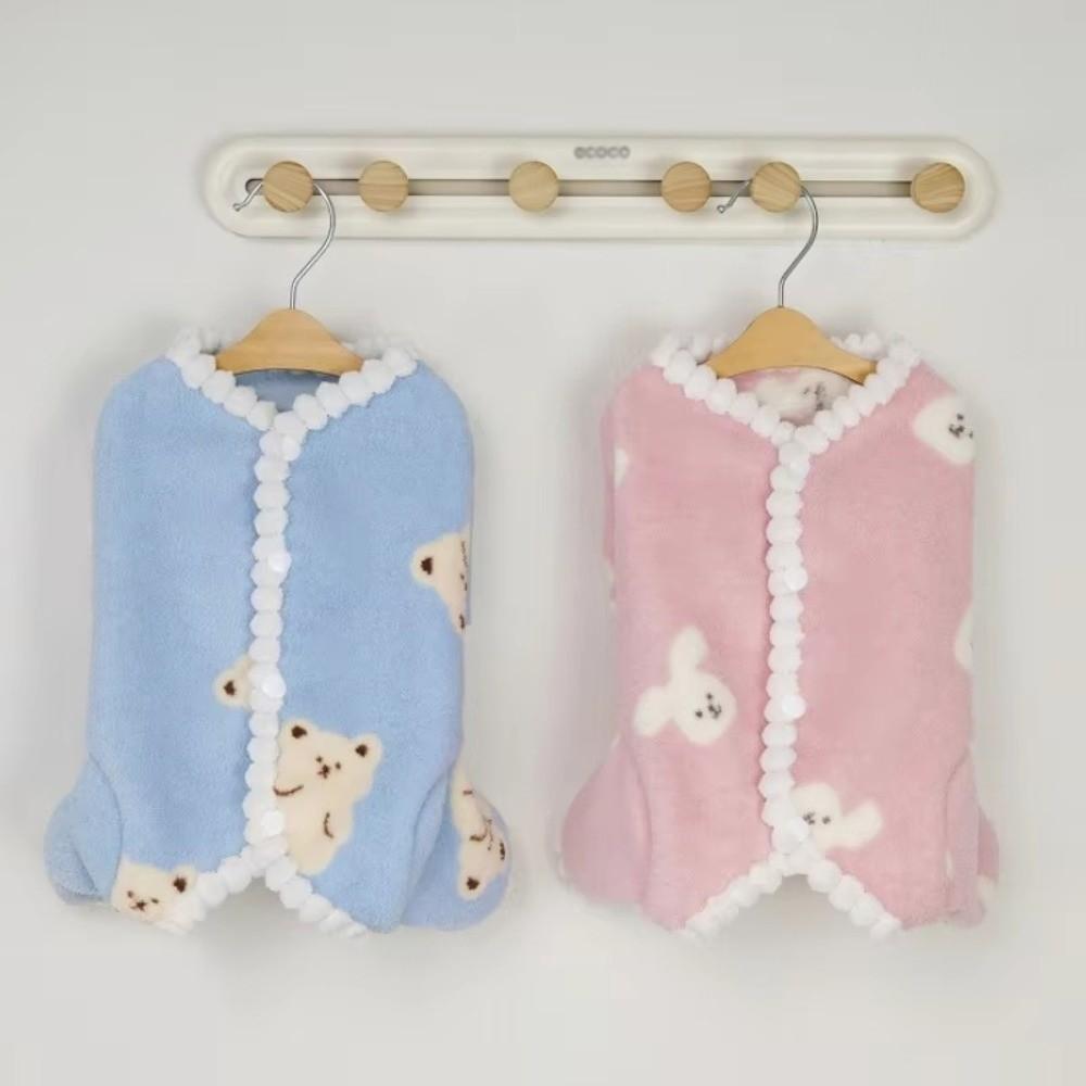 Winter Warm Dog Jumpsuits Soft Fleece Cat Pajamas New Puppy Jumpsuits