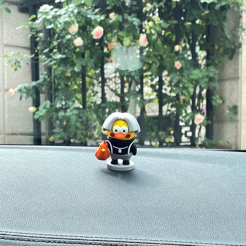 Chicken Pigeon Desktop & Car Ornament: Cute Cai Xukun Ikun Figurine for DIY Decoration
