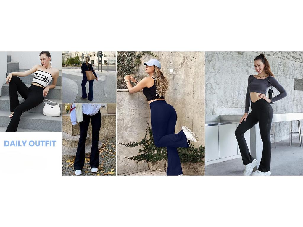 Women's High Waist Bootcut Yoga Pants - Flare Leggings for Gym, Running, Outdoor, and Formal Wear