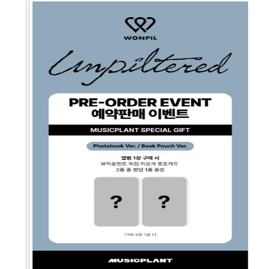 [Pre-Order Benefit] WONPIL (DAY6) - Unpiltered (Book Pouch Ver.)