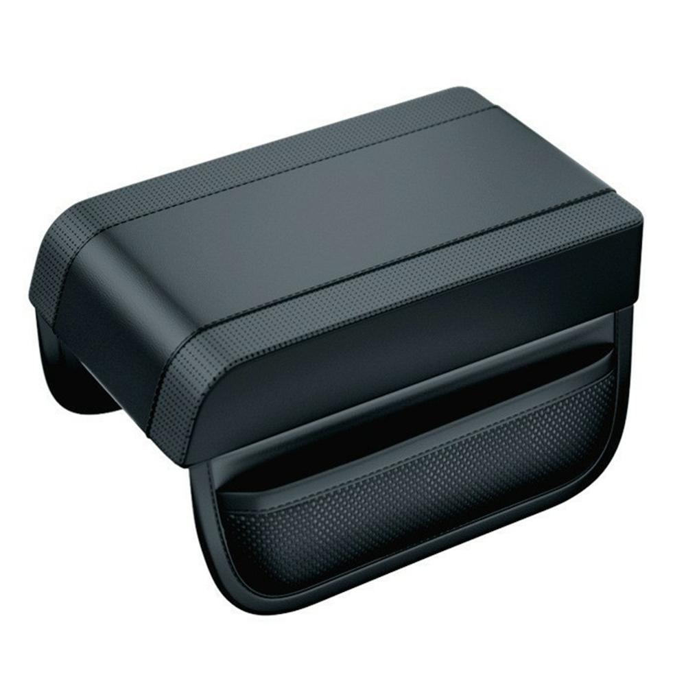 PU Leather Car Armrest Booster Pad Universal Center Console Cushion Memory Foam Elbow Support A