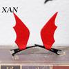 Holiday Themed Hair Ornaments 2Pcs Halloween Red Bat Wings Clips, 3D Wing Hairpin, Sweet And Cool Accessories Gothic Pins, Cute for Women Girls