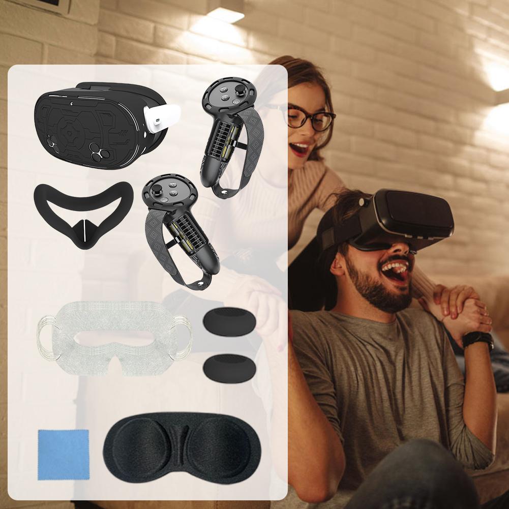 7Pcs VR Accessories Protective Cover Anti-Fall for Meta Quest 3S VR Accessories Shockproof Controller Grips Cover VR Shell Cover