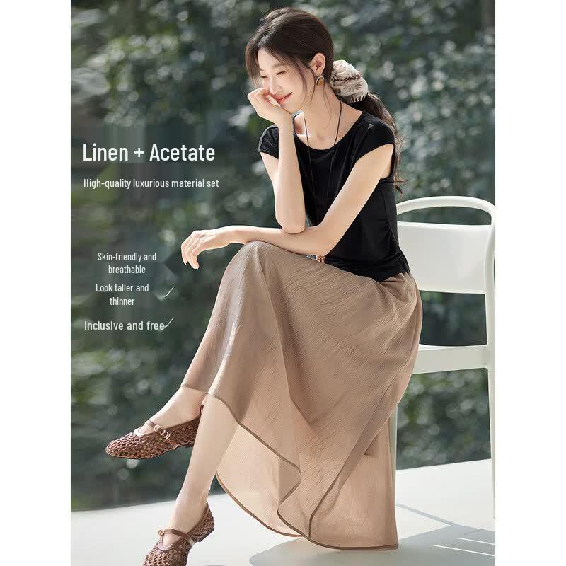 Mohan Yimei Women s Casual T-shirt & Skirt Set M