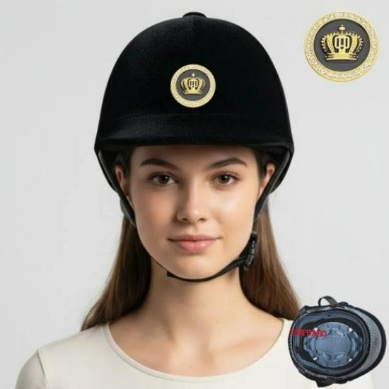 Velvet Equestrian Helmet for All Seasons – Unisex Horse Riding Protective Hat