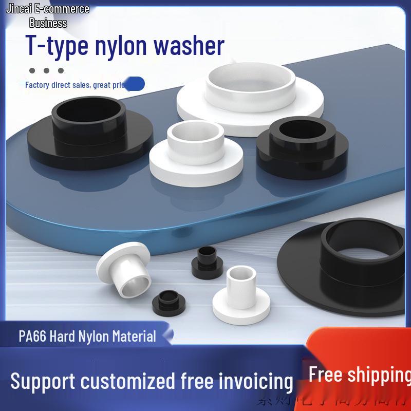 T-shaped Nylon Gasket Ring Screw Shaft Sleeve, Round Concave-Convex Insulation Pad, M2-M35