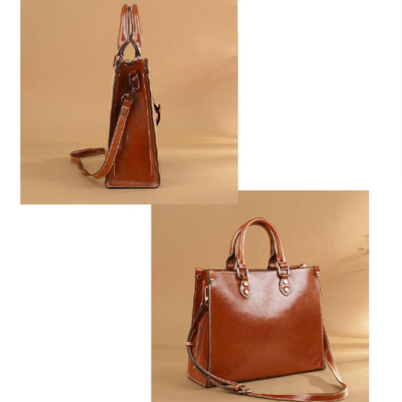 Women's Fashion Genuine Leather Handbags High Quality Luxury Shoulder Bags Ladies Vintage Handbags