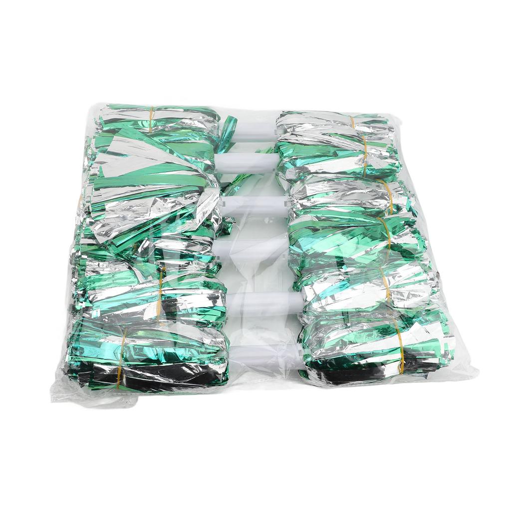 6PCS Cheerlding Poms with Handle Double End Shiny Cheer Poms for Sports Game Party Dance Celebrations
