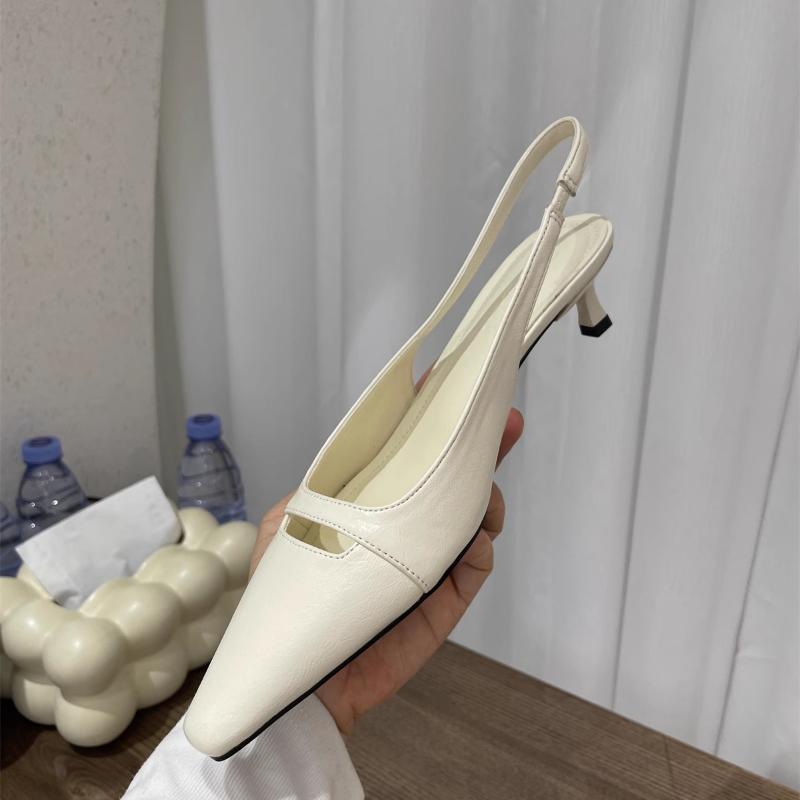 Mode Eleganta Kvinnor Spetsig Tå Klackade Sandaler Trend Sommarskor 2025 Nya Mode Festtofflor Kvinna Slingback Pumps Zapatos Mujer