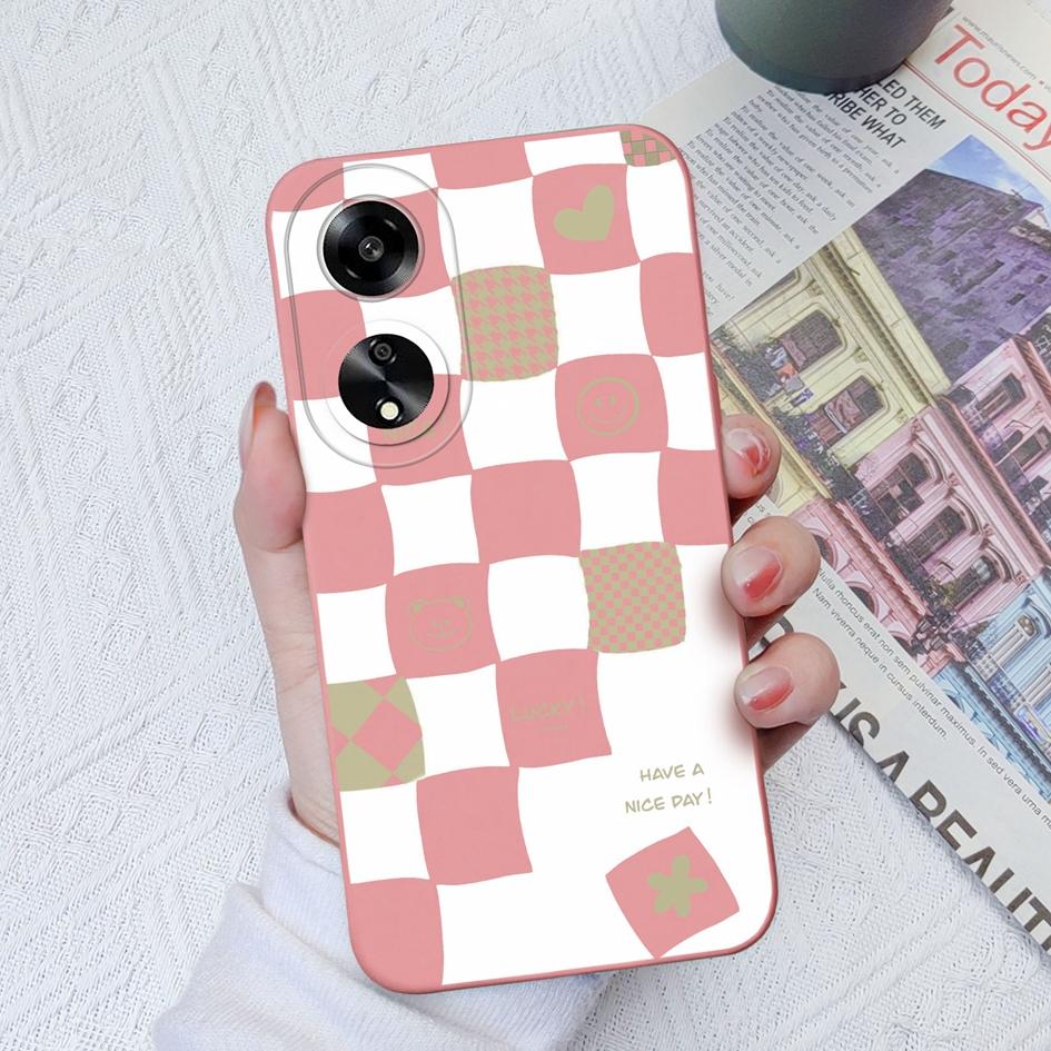 

Для Oppo A7 A15 A1K A35 A55 A1 A52 A11 чехлы для телефонов модный красочный клетчатый узор мягкий жидкий силикон супер ударопрочный защитный чехол для Oppo Capa OPPO A58